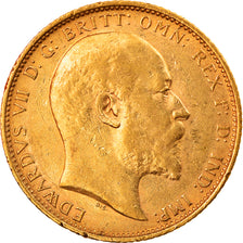 Münze, Großbritannien, Edward VII, Sovereign, 1905, SS+, Gold, KM:805