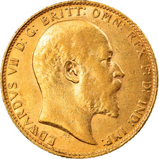 Moneta, Gran Bretagna, Edward VII, Sovereign, 1906, BB+, Oro, KM:805