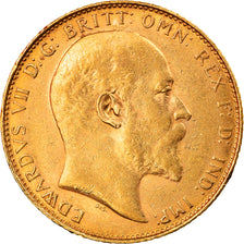 Münze, Großbritannien, Edward VII, Sovereign, 1907, SS+, Gold, KM:805