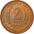 Moneta, Stati dei Caraibi Orientali, Elizabeth II, 2 Cents, 1965, BB+, Bronzo