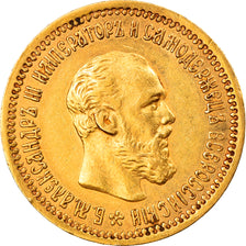 Münze, Russland, Alexander III, 5 Roubles, 1892, St. Petersburg, SS, Gold