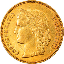 Münze, Schweiz, 20 Francs, 1896, Bern, SS+, Gold, KM:31.3