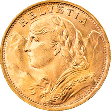 Moneda, Suiza, 20 Francs, 1935, Bern, EBC, Oro, KM:35.1