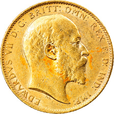 Moneta, Wielka Brytania, Edward VII, Sovereign, 1903, AU(50-53), Złoto, KM:805