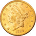 Coin, United States, $20, Double Eagle, 1889, San Francisco, AU(50-53), Gold