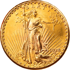 Coin, United States, 20 Dollars, 1928, Philadelphia, AU(55-58), Gold, KM:131