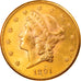 Moneta, Stati Uniti, $20, Double Eagle, 1891, San Francisco, BB+, Oro, KM:74.3