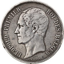 Moeda, Bélgica, Leopold I, 5 Francs, 5 Frank, 1850, EF(40-45), Prata, KM:17