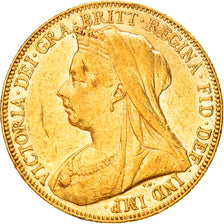 Moneda, Gran Bretaña, Victoria, Sovereign, 1899, MBC+, Oro, KM:785