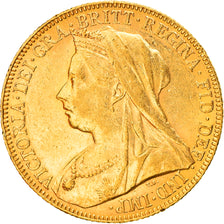 Coin, Great Britain, Victoria, Sovereign, 1899, AU(50-53), Gold, KM:785