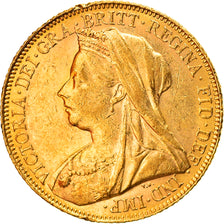 Moeda, Grã-Bretanha, Victoria, Sovereign, 1899, AU(50-53), Dourado, KM:785