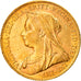 Coin, Great Britain, Victoria, Sovereign, 1900, AU(50-53), Gold, KM:785