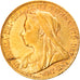 Moneda, Gran Bretaña, Victoria, Sovereign, 1899, MBC, Oro, KM:785