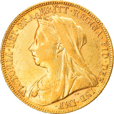 Moneta, Wielka Brytania, Victoria, Sovereign, 1900, EF(40-45), Złoto, KM:785