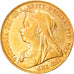 Coin, Great Britain, Victoria, Sovereign, 1900, AU(50-53), Gold, KM:785