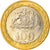 Moeda, Chile, 100 Pesos, 2004, Santiago, AU(50-53), Bimetálico, KM:236