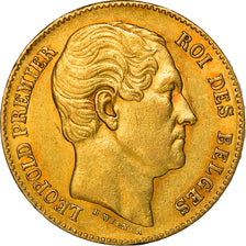 Moneta, Belgio, Leopold I, 20 Francs, 20 Frank, 1865, BB+, Oro, KM:23