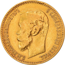 Moneta, Russia, Nicholas II, 5 Roubles, 1900, St. Petersburg, MB+, Oro, KM:62