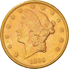 Coin, United States, Liberty Head, $20, Double Eagle, 1890, San Francisco