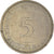 Moeda, ALEMANHA - REPÚBLICA FEDERAL, 5 Mark, 1975, Stuttgart, EF(40-45)