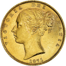 Monnaie, Grande-Bretagne, Victoria, Sovereign, 1871, TTB+, Or, KM:736.2