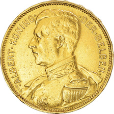 Moeda, Bélgica, 20 Francs, 20 Frank, 1914, EF(40-45), Dourado, KM:79