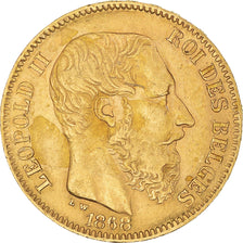 Monnaie, Belgique, Leopold II, 20 Francs, 20 Frank, 1868, TTB, Or, KM:32