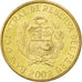 Münze, Peru, Centimo, 2002, UNZ, Messing, KM:303.4