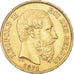 Moneda, Bélgica, Leopold II, 20 Francs, 20 Frank, 1871, MBC+, Oro, KM:37