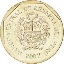 Coin, Peru, Nuevo Sol, 2007, MS(63), Copper-Nickel-Zinc, KM:308.4