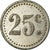 Moneta, Francia, Avers-Revers identiques, Non identifiable, 25 Centimes, BB+