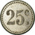 Moneta, Francia, Avers-Revers identiques, Non identifiable, 25 Centimes, BB+