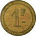 Moneta, Francia, Avers-Revers identiques, Non identifiable, 1 Franc, BB, Ottone