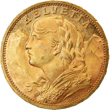 Münze, Schweiz, 20 Francs, 1930, Bern, UNZ, Gold, KM:35.1