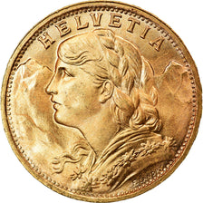 Moneda, Suiza, 20 Francs, 1947, Bern, SC, Oro, KM:35.2