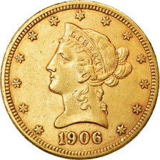 Coin, United States, Coronet Head, $10, Eagle, 1906, Denver, AU(50-53), Gold