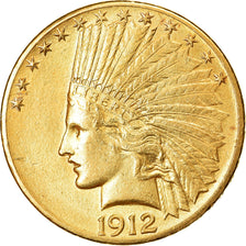 Monnaie, États-Unis, Indian Head, $10, Eagle, 1912, Philadelphie, SUP, Or