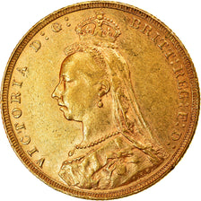 Coin, Great Britain, Victoria, Sovereign, 1889, AU(50-53), Gold, KM:767