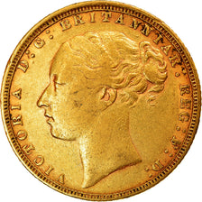 Coin, Great Britain, Victoria, Sovereign, 1872, EF(40-45), Gold, KM:752