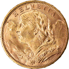 Münze, Schweiz, 20 Francs, 1914, Bern, UNZ, Gold, KM:35.1