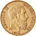 Moneta, Belgio, Leopold II, 20 Francs, 20 Frank, 1878, BB+, Oro, KM:37