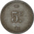 Moneda, Francia, FE en contremarque, Uncertain Mint, 5 Centimes, MBC, Cinc