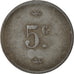 Moneda, Francia, FE en contremarque, Uncertain Mint, 5 Centimes, MBC, Cinc