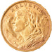 Coin, Switzerland, 20 Francs, 1925, Bern, MS(60-62), Gold, KM:35.1