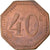 Munten, Frankrijk, Uncertain Mint, 40 Centimes, Denomination on both sides, ZF+