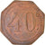 Moneta, Francja, Uncertain Mint, 40 Centimes, Denomination on both sides