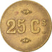 Moneta, Francia, Uncertain Mint, 25 Centimes, Denomination on both sides, BB+