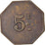 Moneda, Francia, Uncertain Mint, 5 Centimes, Denomination on both sides, MBC
