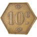 Moneta, Francia, Uncertain Mint, 10 Centimes, Denomination on both sides, BB