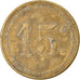 Moneda, Francia, Uncertain Mint, 15 Centimes, Denomination on both sides, BC+